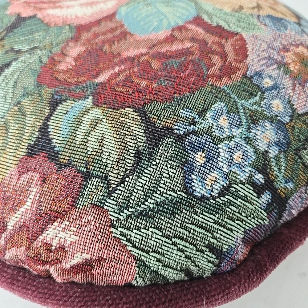 Vtg Victorian Floral Tapestry 12